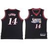 Black Throwback Larry Cannon Twill Basketball Jersey -76ers #14 Cannon Twill Jerseys, FREE SHIPPING