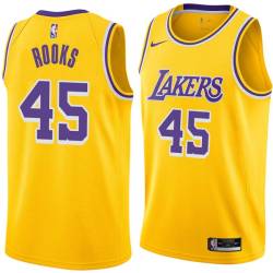 Sean Rooks Twill Basketball Jersey -Lakers #45 Rooks Twill Jerseys, FREE SHIPPING