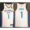 Sherell Ford OKC Thunder #1 White Jersey with LOVES Sponsor Patch