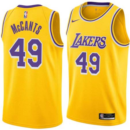 Gold Mel McCants Twill Basketball Jersey -Lakers #49 McCants Twill Jerseys, FREE SHIPPING