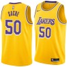 Gold Robert Sacre Twill Basketball Jersey -Lakers #50 Sacre Twill Jerseys, FREE SHIPPING