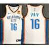 Noel Felix OKC Thunder #16 White Jersey with LOVES Sponsor Patch