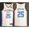 Rod Derline OKC Thunder #25 White Jersey with LOVES Sponsor Patch