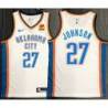 John Johnson OKC Thunder #27 White Jersey with LOVES Sponsor Patch