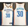 Wardell Jackson OKC Thunder #30 White Jersey with LOVES Sponsor Patch