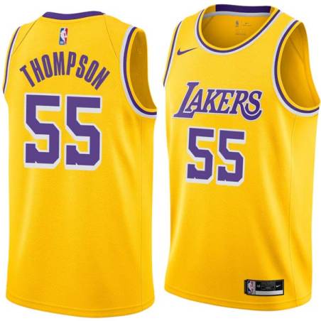 Gold Billy Thompson Twill Basketball Jersey -Lakers #55 Thompson Twill Jerseys, FREE SHIPPING