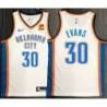 Reggie Evans OKC Thunder #30 White Jersey with LOVES Sponsor Patch