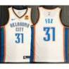 Jim Fox OKC Thunder #31 White Jersey with LOVES Sponsor Patch