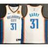 Brent Barry OKC Thunder #31 White Jersey with LOVES Sponsor Patch