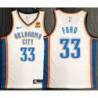 Jake Ford OKC Thunder #33 White Jersey with LOVES Sponsor Patch