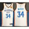 Jelani McCoy OKC Thunder #34 White Jersey with LOVES Sponsor Patch