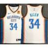 Ray Allen OKC Thunder #34 White Jersey with LOVES Sponsor Patch