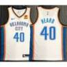 Gar Heard OKC Thunder #40 White Jersey with LOVES Sponsor Patch