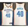 Ryan Bowen OKC Thunder #40 White Jersey with LOVES Sponsor Patch