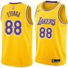 Gold Christian Eyenga Twill Basketball Jersey -Lakers #88 Eyenga Twill Jerseys, FREE SHIPPING