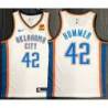 John Hummer OKC Thunder #42 White Jersey with LOVES Sponsor Patch