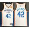 Alex Stivrins OKC Thunder #42 White Jersey with LOVES Sponsor Patch