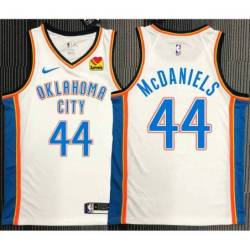 Jim McDaniels OKC Thunder #44 White Jersey with LOVES Sponsor Patch