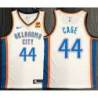 Michael Cage OKC Thunder #44 White Jersey with LOVES Sponsor Patch