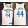 Greg Foster OKC Thunder #44 White Jersey with LOVES Sponsor Patch