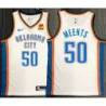 Scott Meents OKC Thunder #50 White Jersey with LOVES Sponsor Patch