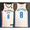 Danilo Gallinari OKC Thunder #8 White Jersey with LOVES Sponsor Patch