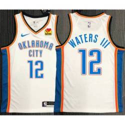 Lindy Waters III OKC Thunder #12 White Jersey with LOVES Sponsor Patch