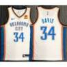 Tyler Davis OKC Thunder #34 White Jersey with LOVES Sponsor Patch