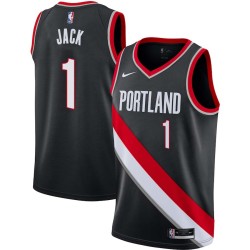 Black Jarrett Jack Twill Basketball Jersey -Trail Blazers #1 Jack Twill Jerseys, FREE SHIPPING