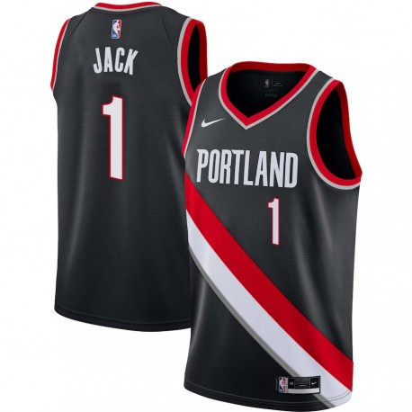 Black Jarrett Jack Twill Basketball Jersey -Trail Blazers #1 Jack Twill Jerseys, FREE SHIPPING