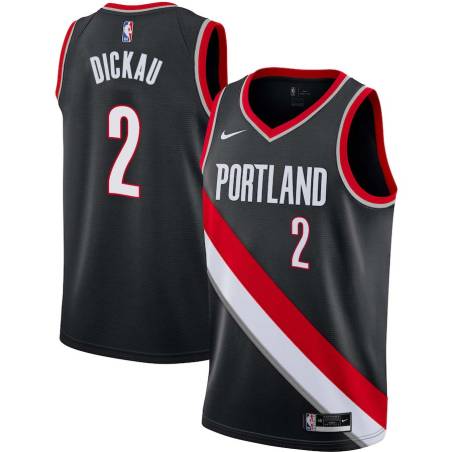 Black Dan Dickau Twill Basketball Jersey -Trail Blazers #2 Dickau Twill Jerseys, FREE SHIPPING