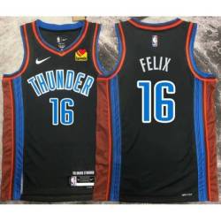 Noel Felix OKC Thunder #16 Black 2022-23_City Jersey with LOVES Sponsor Patch