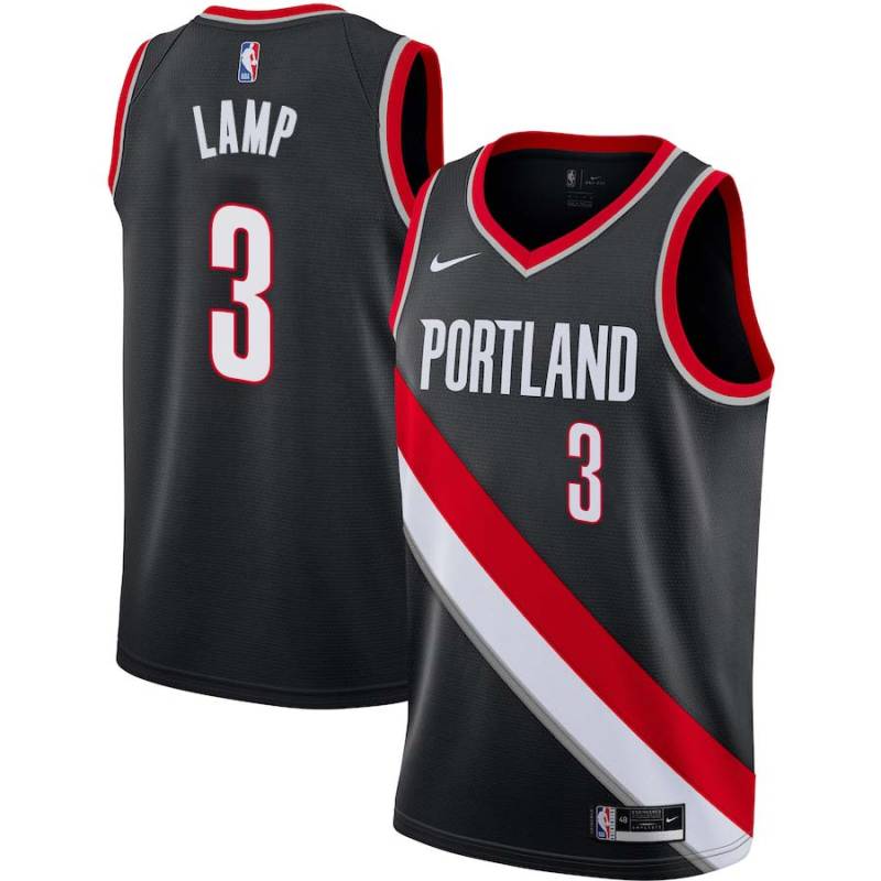 Black Jeff Lamp Twill Basketball Jersey -Trail Blazers #3 Lamp Twill Jerseys, FREE SHIPPING