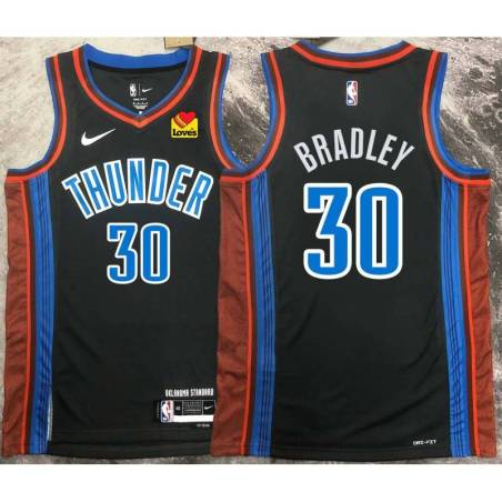 Charles Bradley OKC Thunder #30 Black 2022-23_City Jersey with LOVES Sponsor Patch