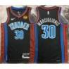 Šarūnas Marčiulionis OKC Thunder #30 Black 2022-23_City Jersey with LOVES Sponsor Patch