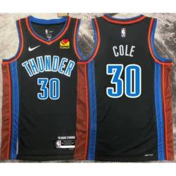 Norris Cole OKC Thunder #30 Black 2022-23_City Jersey with LOVES Sponsor Patch