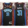 Derrick McKey OKC Thunder #31 Black 2022-23_City Jersey with LOVES Sponsor Patch