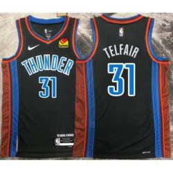 Sebastian Telfair OKC Thunder #31 Black 2022-23_City Jersey with LOVES Sponsor Patch