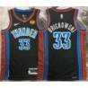 Frank Brickowski OKC Thunder #33 Black 2022-23_City Jersey with LOVES Sponsor Patch