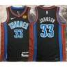 Steve Johnson OKC Thunder #33 Black 2022-23_City Jersey with LOVES Sponsor Patch