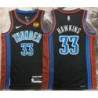 Hersey Hawkins OKC Thunder #33 Black 2022-23_City Jersey with LOVES Sponsor Patch