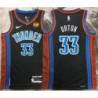 Daniel Orton OKC Thunder #33 Black 2022-23_City Jersey with LOVES Sponsor Patch