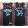 Frank Brickowski OKC Thunder #34 Black 2022-23_City Jersey with LOVES Sponsor Patch