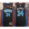 Xavier McDaniel OKC Thunder #34 Black 2022-23_City Jersey with LOVES Sponsor Patch