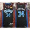 Terry Cummings OKC Thunder #34 Black 2022-23_City Jersey with LOVES Sponsor Patch