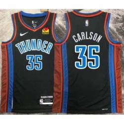 Al Carlson OKC Thunder #35 Black 2022-23_City Jersey with LOVES Sponsor Patch