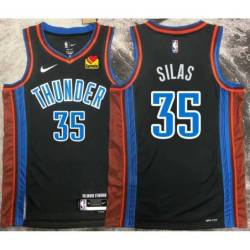 Paul Silas OKC Thunder #35 Black 2022-23_City Jersey with LOVES Sponsor Patch