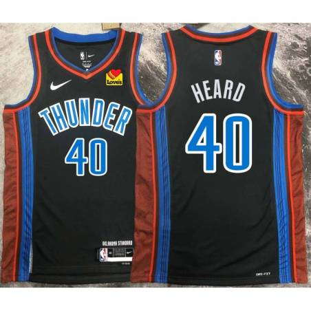 Gar Heard OKC Thunder #40 Black 2022-23_City Jersey with LOVES Sponsor Patch