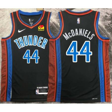 Jim McDaniels OKC Thunder #44 Black 2022-23_City Jersey with LOVES Sponsor Patch