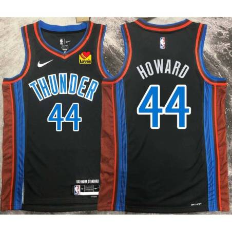 Stephen Howard OKC Thunder #44 Black 2022-23_City Jersey with LOVES Sponsor Patch